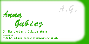 anna gubicz business card